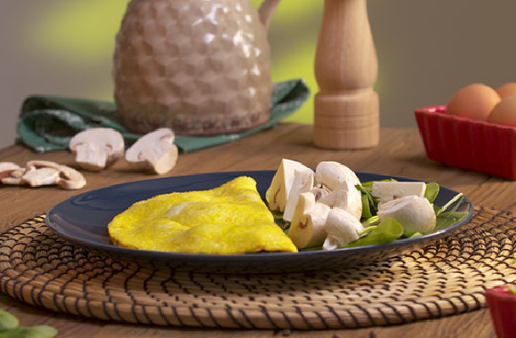 Ispanaklı mantarlı omlet Ispanaklı mantarlı omlet